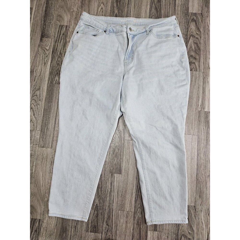 Old Navy Jeans Womens 18 Light Wash High-Rise Curvy OG Straight Denim